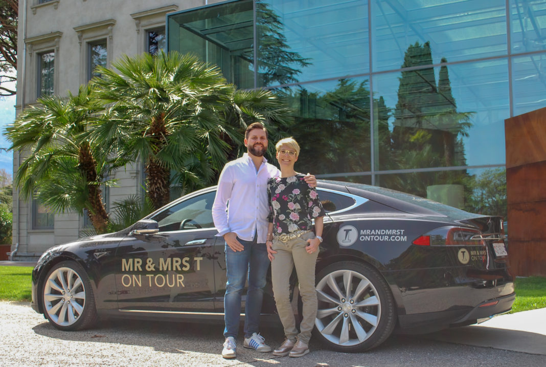 Mr and Mrs T in front of Lido Palace