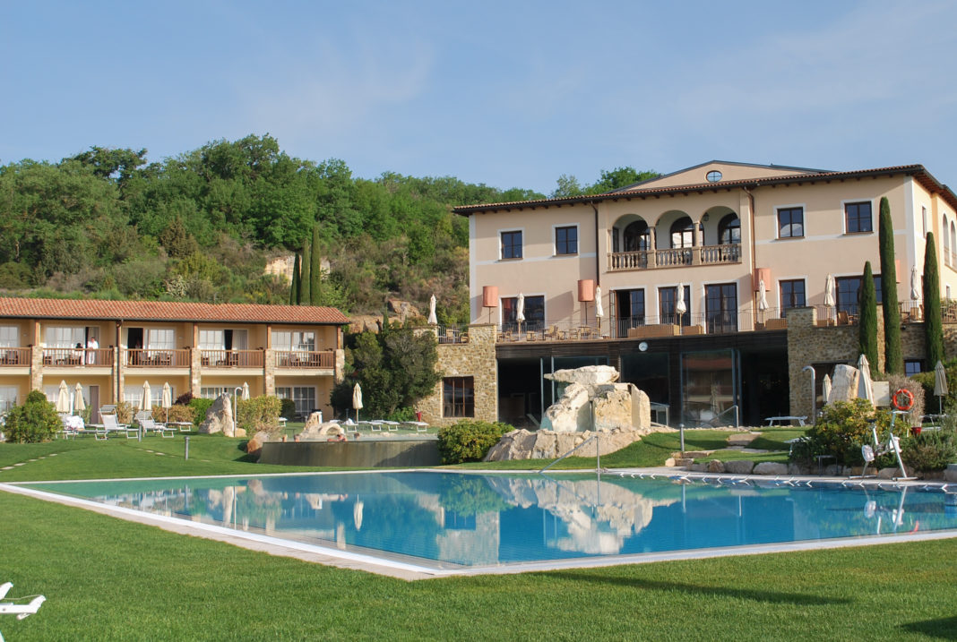 Main building and pool of Adler Resort