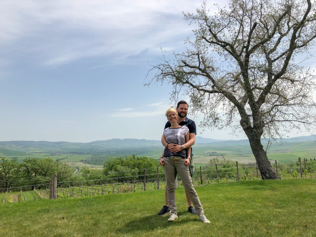 Mr and Mrs T at the winery