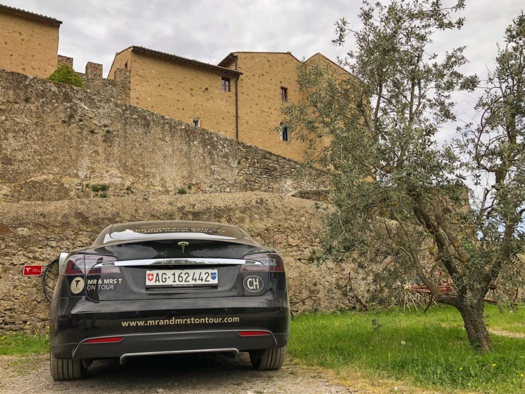 Destination charger at Castello di Potentino