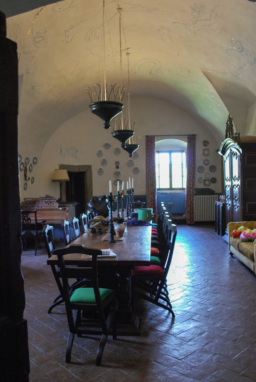 Dining room at Castello di Potentino