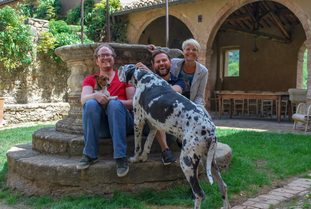 Happy family at Castello di Potentino