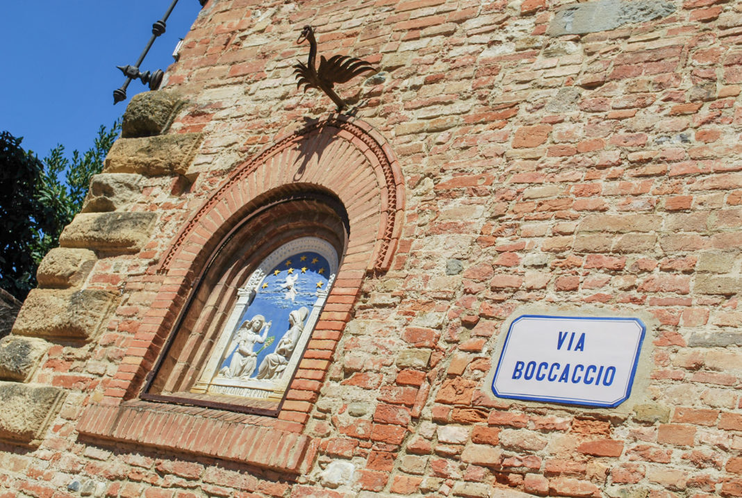 Street sign Via Boccaccio