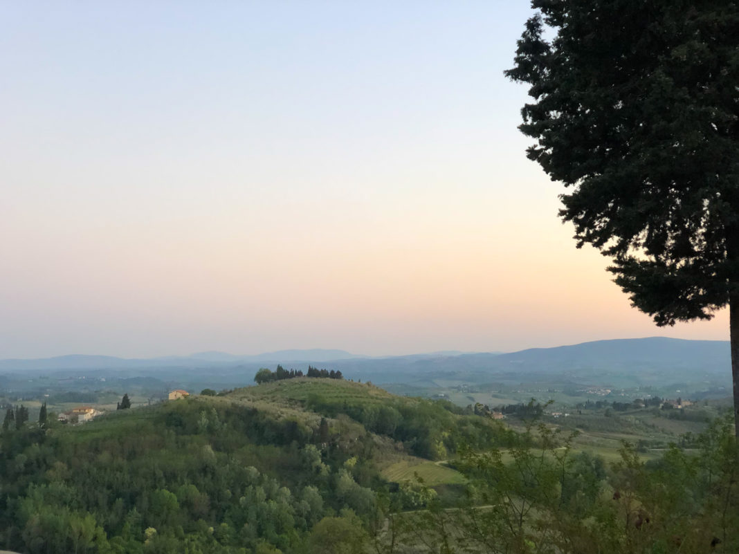 Tuscany hills from Il Paluffo