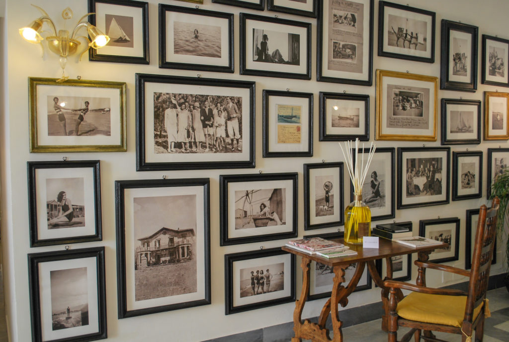 A wall full of stories at Hotel Byron