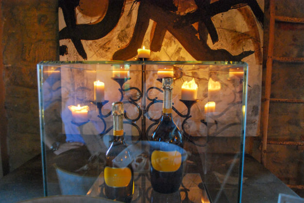 Stylish wine bottles of Villa Sparina