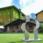 Art in the garden of the winery at Villa Sparina
