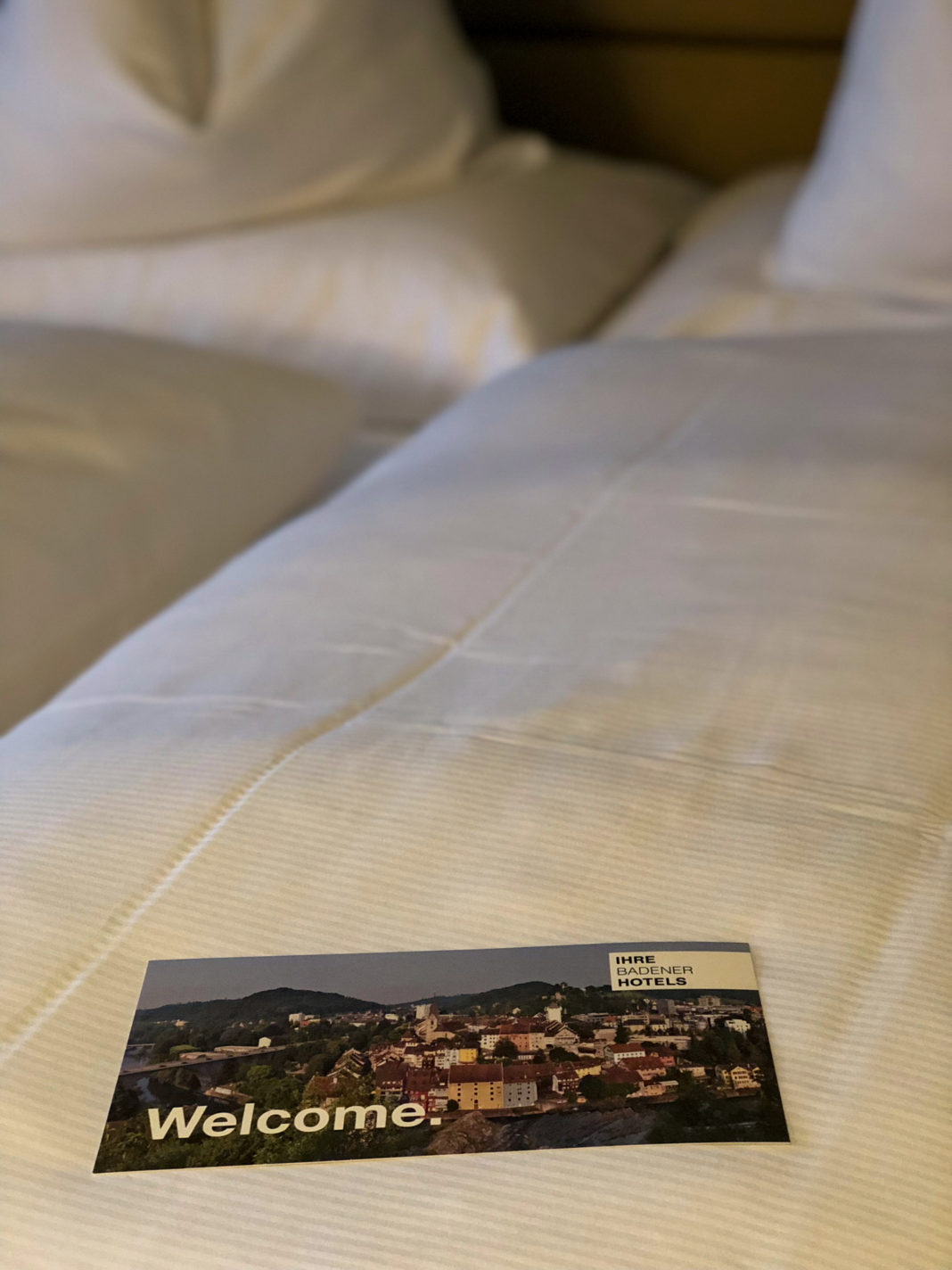 welcome card at hotel Limmathof